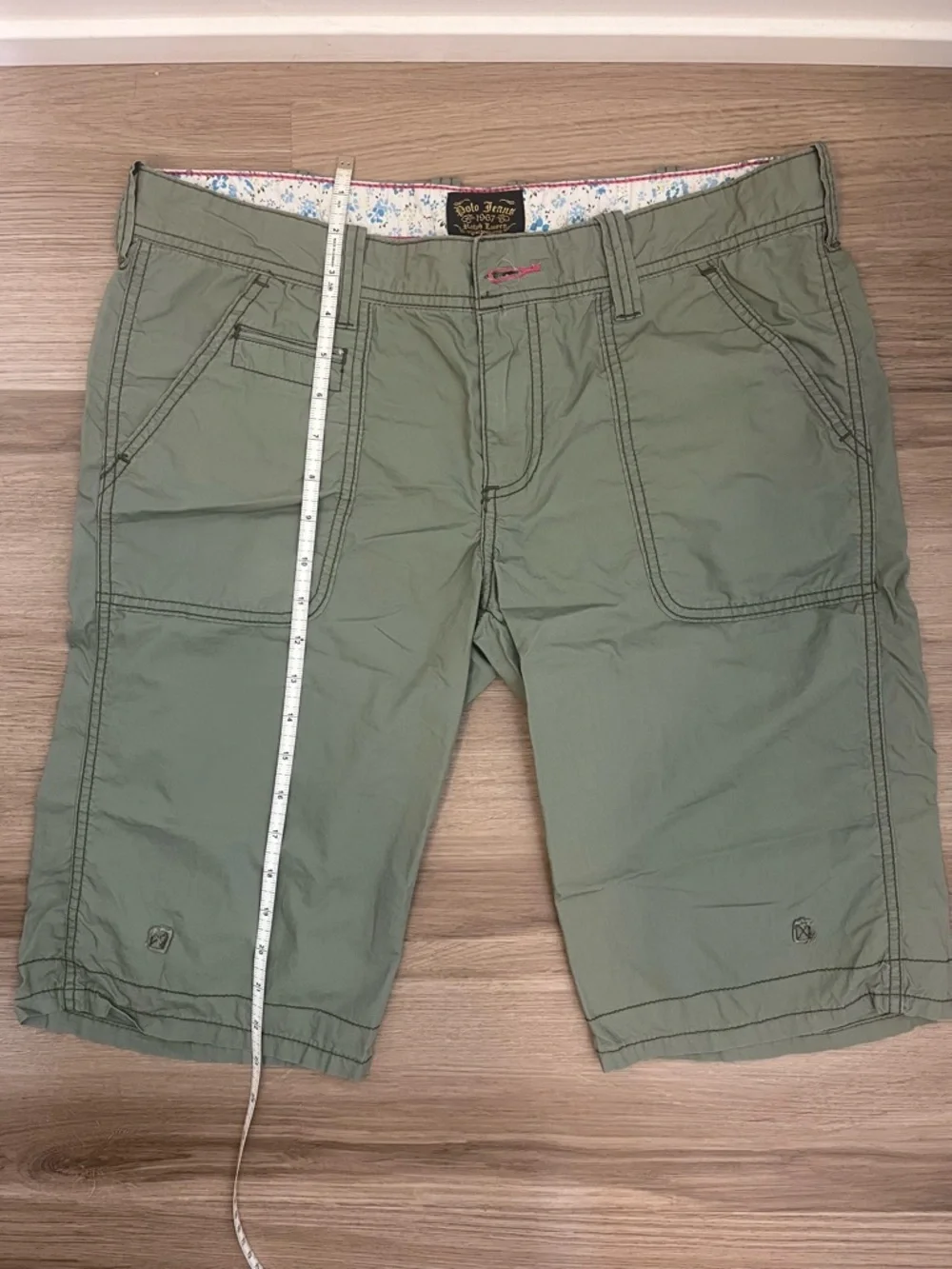 Polo‎ Jeans Ralph Lauren Cargo Capri Pants Olive Green Y2K inspired Size 10